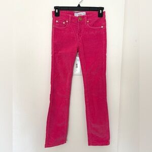 Girls Hot Pink Skinny Corduroy Pants